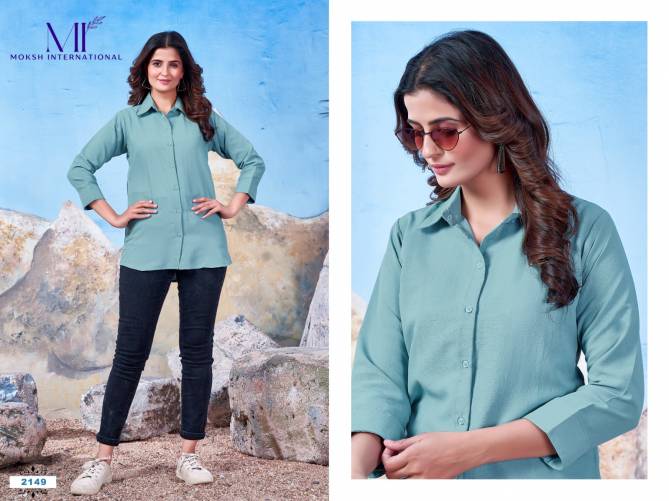 Shirt Vol 3 By Moksh Regular Office Wear Cotton Ladies Shirt Wholesale Price In Surat
